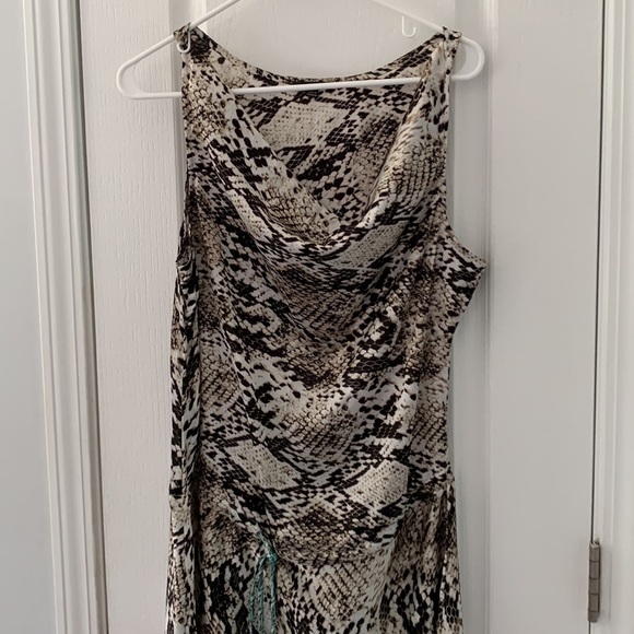 Milano maxi‎ snake skin print team brow size 12 drawstring waist satin wedding - Picture 6 of 13